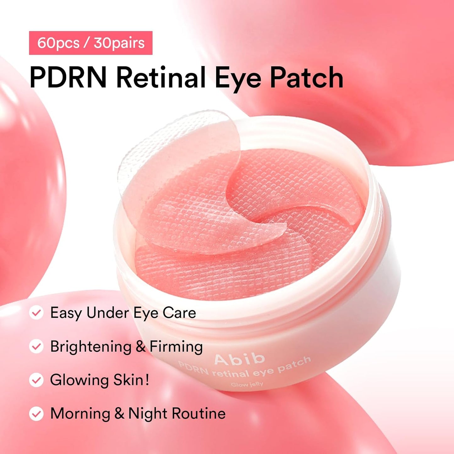 Abib PDRN Retinal Eye Patches Glow Jelly 60 Patches
