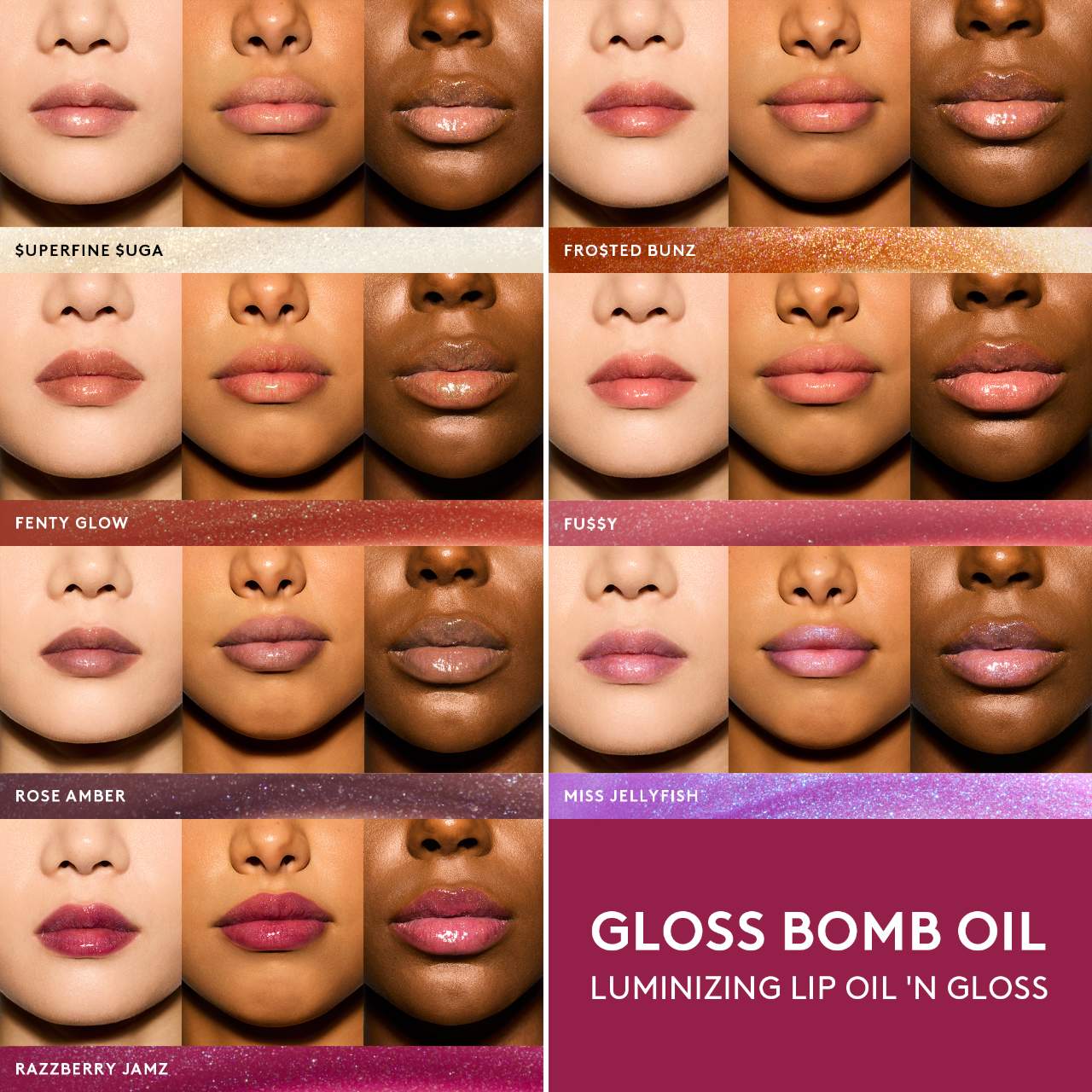 Fenty Beauty Gloss Bomb Oil Luminizing Lip Oil 'N Gloss | Fro$ted Bunz (Summer Collection)