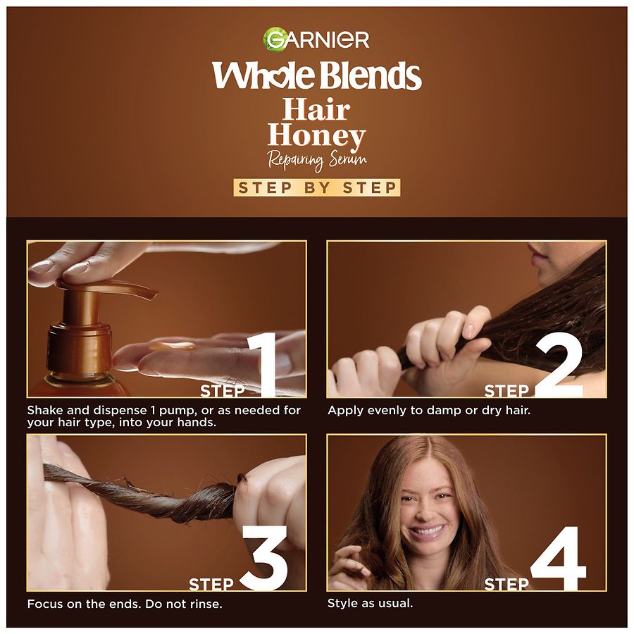 Garnier Whole Blends Honey Treasures Hair Honey Repairing Serum 150 ml / 5.1 oz