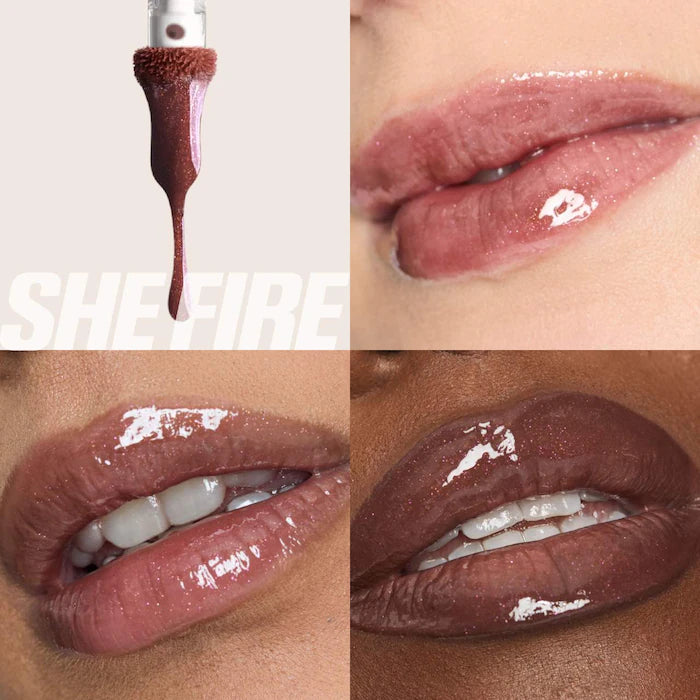 Huda Beauty Faux Filler Icy Nude Lip Gloss | She Fire