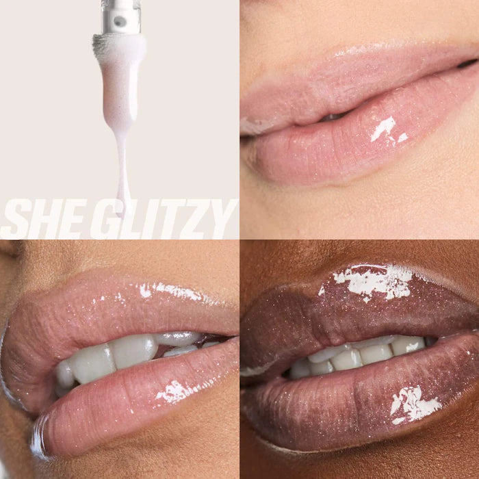 Huda Beauty Faux Filler Icy Nude Lip Gloss | She Glitzy