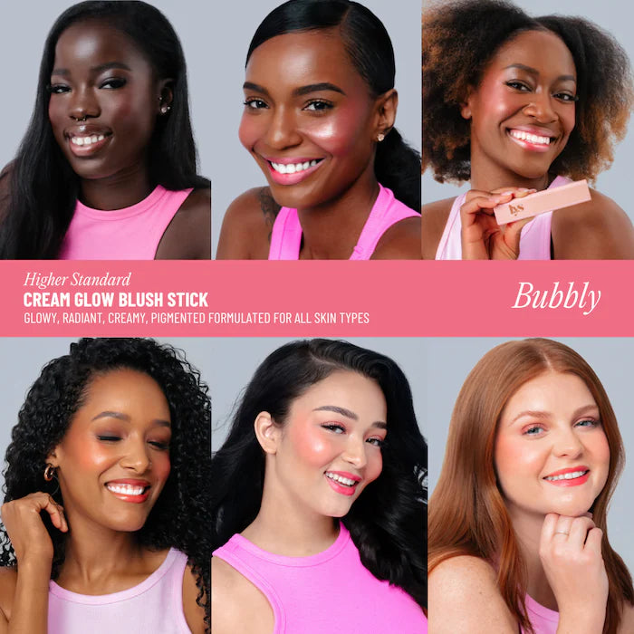 LYS Beauty Higher Standard Cream Glow Blush Stick | Bubbly (Soft Pink)