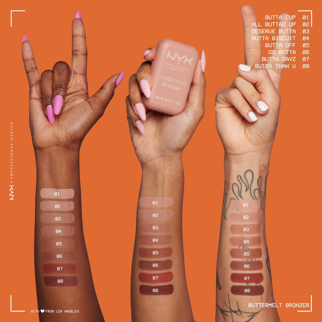 NYX Buttermelt Pressed Powder Natural Finish Bronzer | Deserve Butta