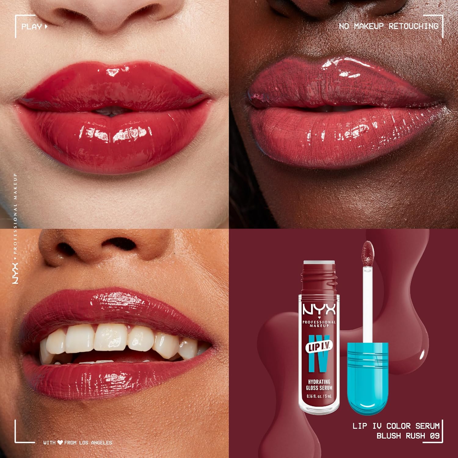 NYX Lip IV Hydrating Gloss Stain | Blush Rush