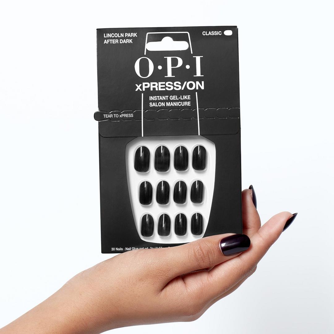 OPI xPRESS/On Short Solid Color Press On Nails | Lincoln Park After Dark