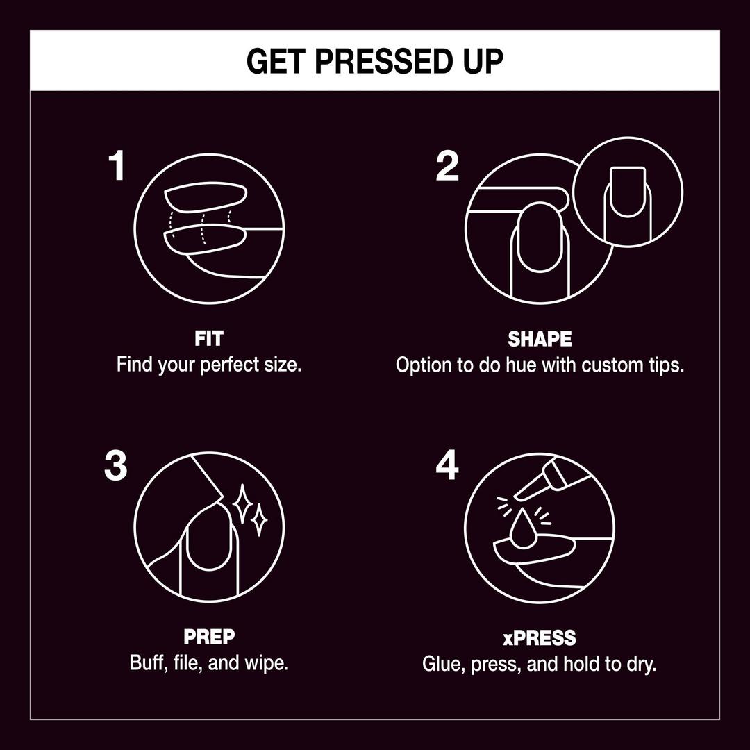 OPI xPRESS/On Short Solid Color Press On Nails | Lincoln Park After Dark
