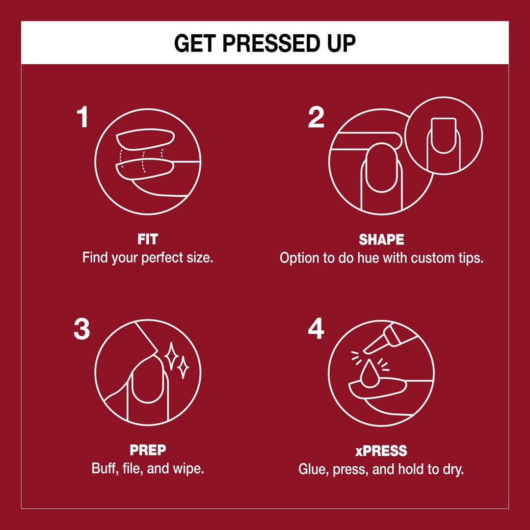 OPI xPRESS/On Short Solid Color Press On Nails | Big Apple Red