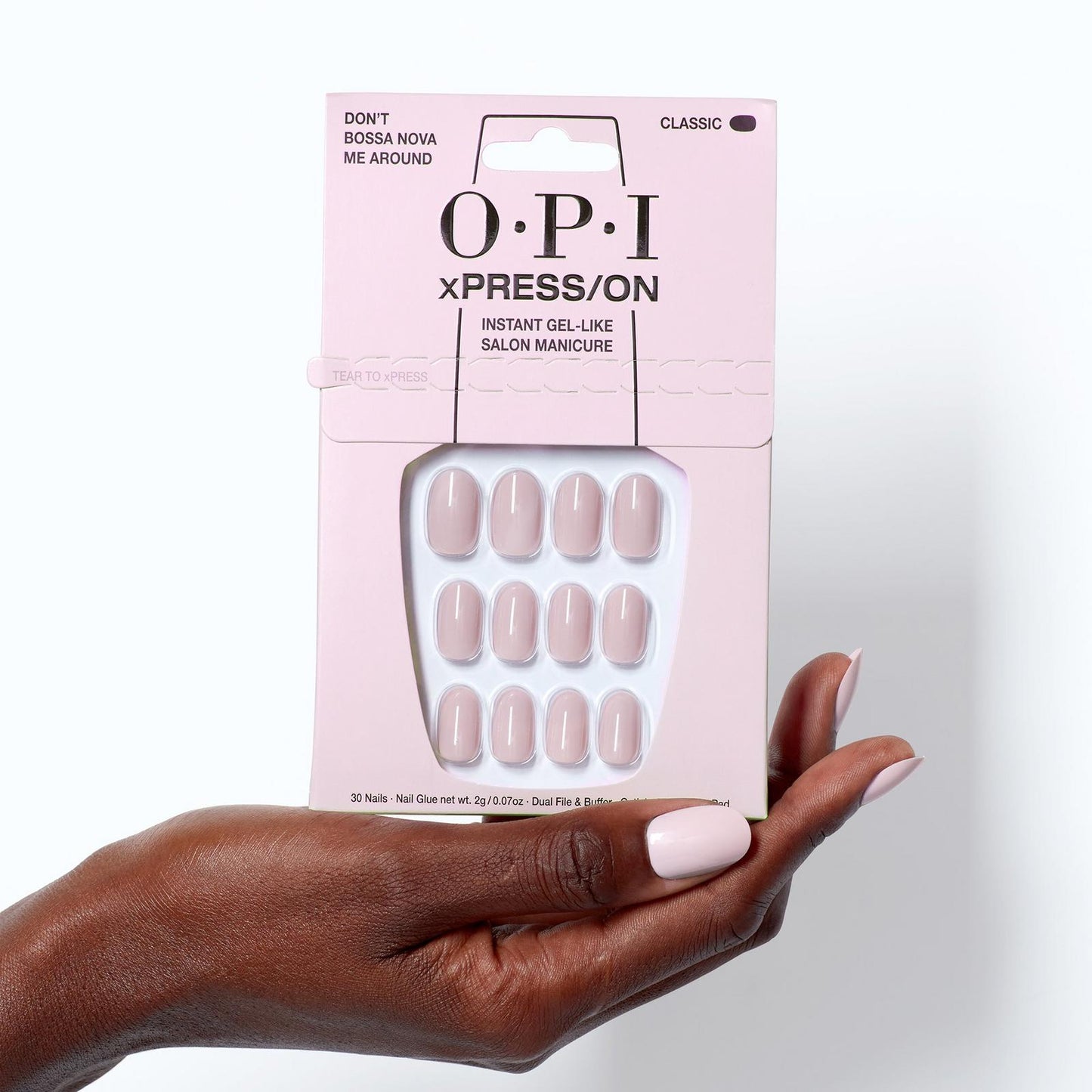 OPI xPRESS/On Short Solid Color Press On Nails | Don't Bossa Nova Me Around