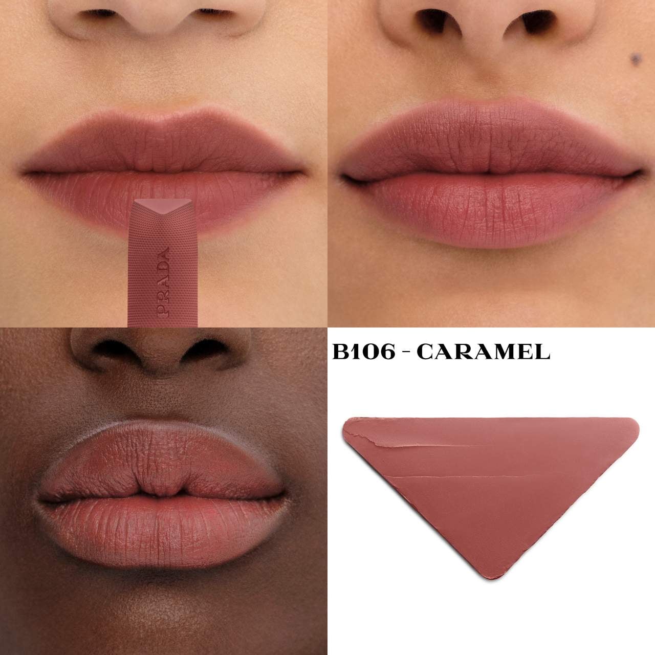 Prada Beauty Monochrome Soft Matte Blur Lipstick | B106 CARAMEL