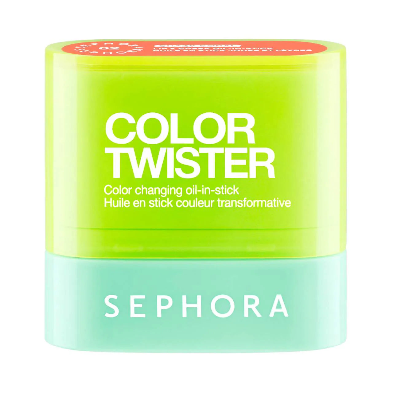 Sephora Collection Color Twister Color Changing Oil-in-Stick for Lip + Cheek | 02 Crazy Coral