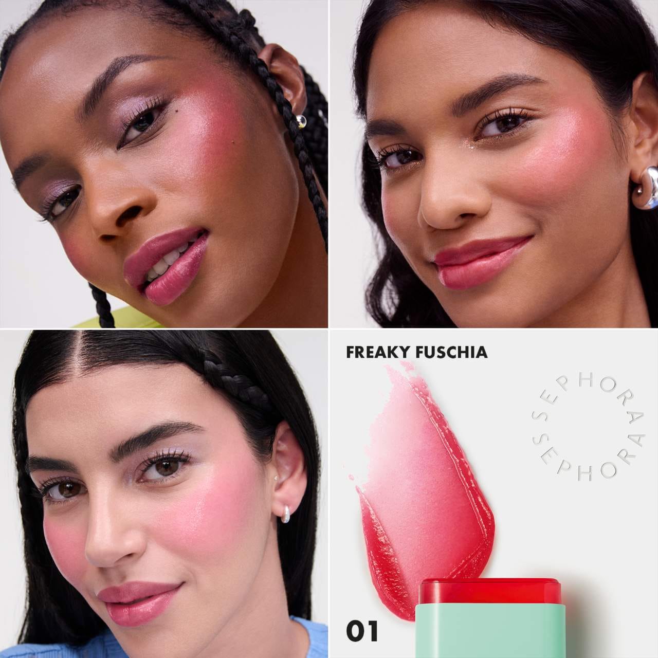 Sephora Collection Color Twister Color Changing Oil-in-Stick for Lip + Cheek | 01 Freaky Fuchsia