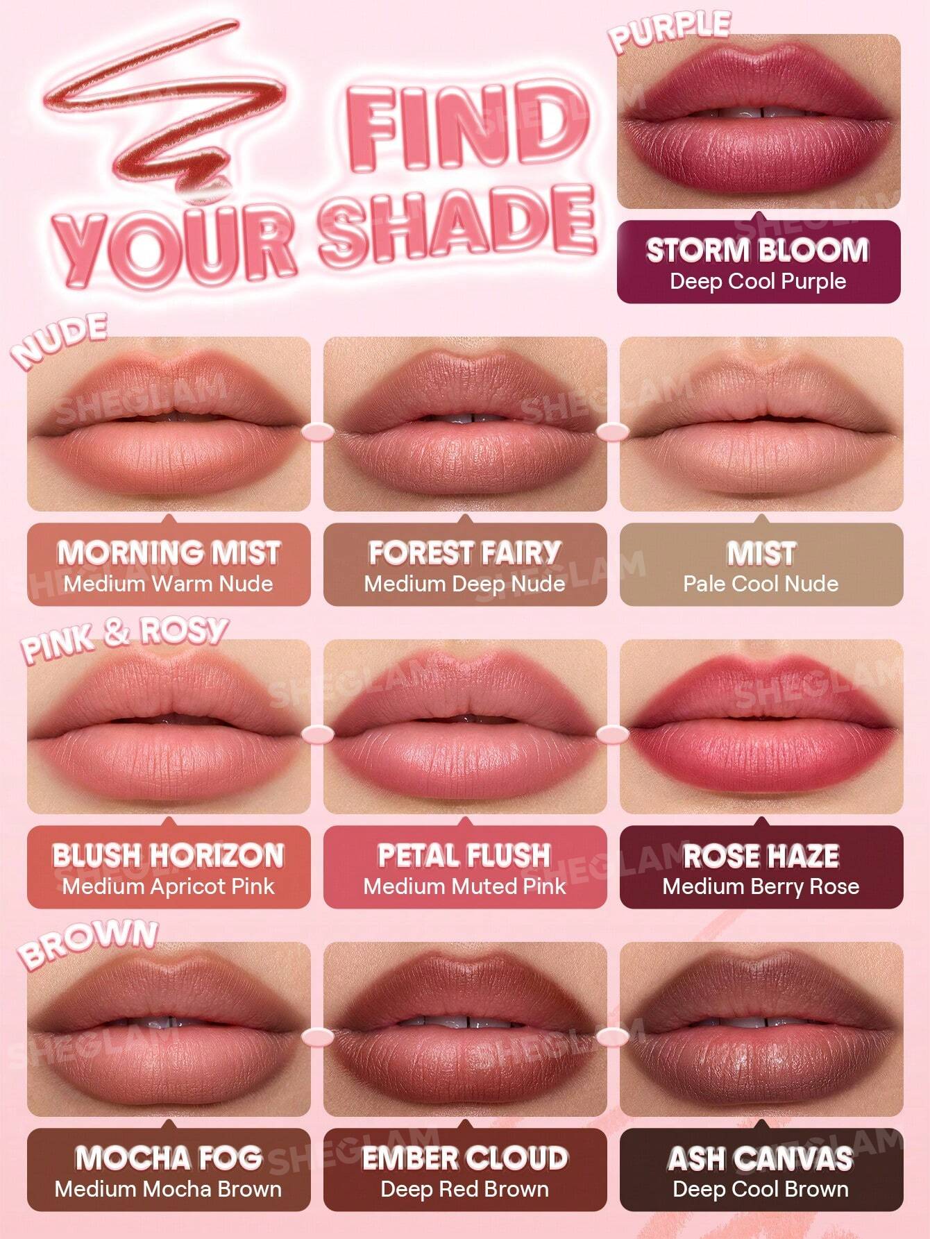 SheGlam Cloudline Blur Lip Liner | Ember Cloud