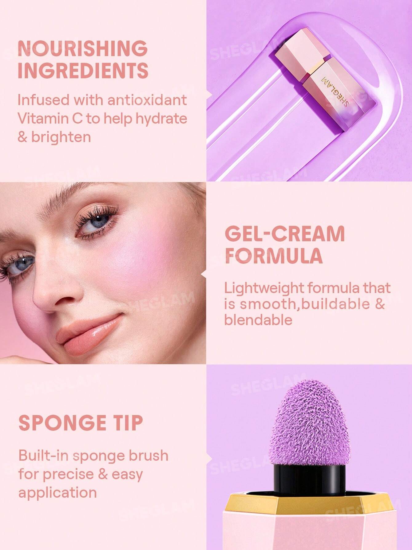 SheGlam Color Bloom Liquid Blush Matte Finish | Fine Carmine / Fine Wine