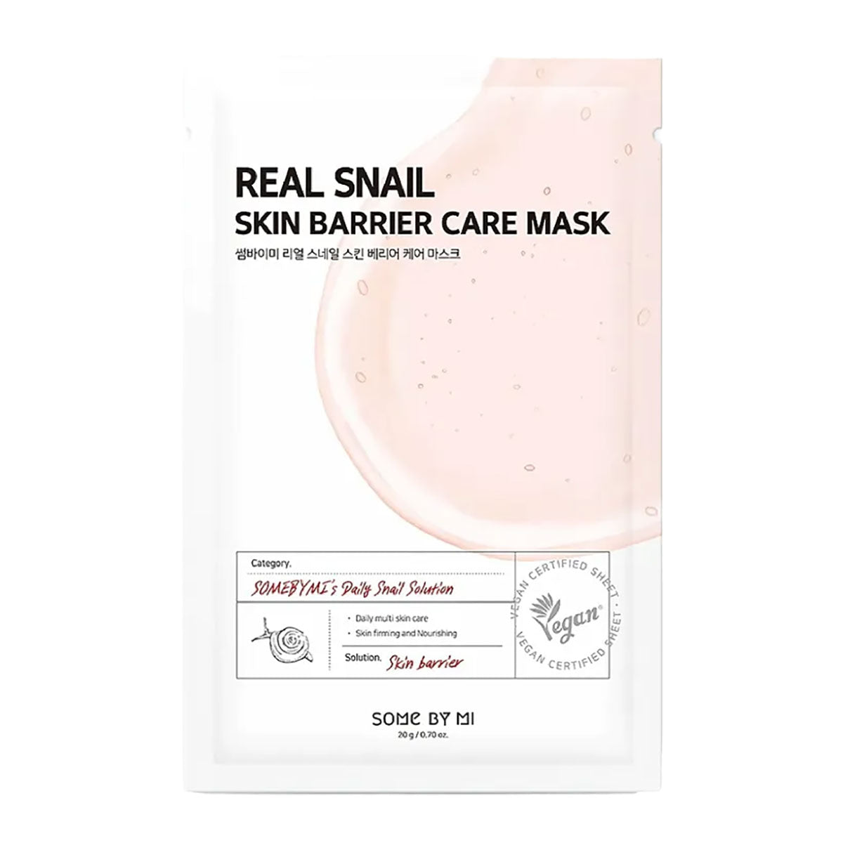 Some By Mi Real Snail Skin Barrier Care Mask (1ea)