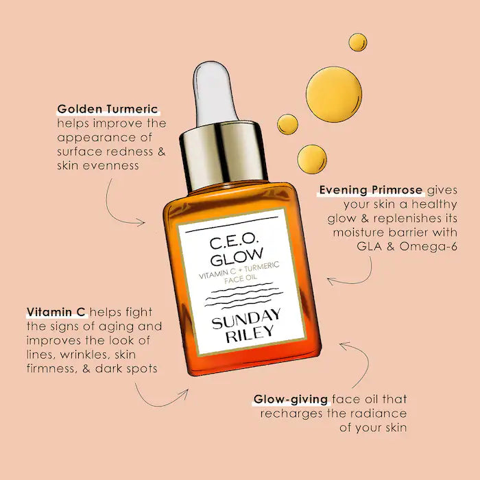 Sunday Riley C.E.O Glow Vitamin C + Turmeric Face Oil Mini 15 ml