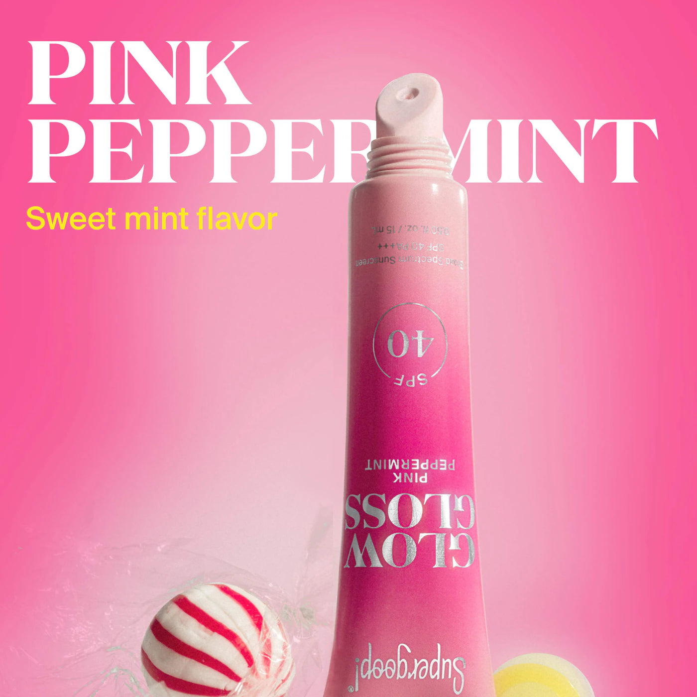 Supergoop! Glow Gloss SPF 40 Lip Balm | Pink Peppermint