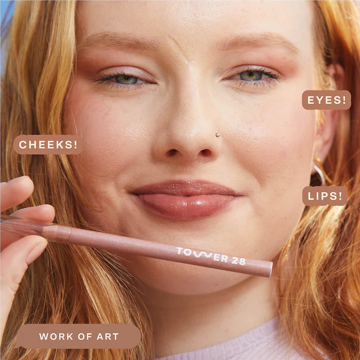 Tower 28 OneLiner Lip Liner + Eyeliner + Cheek Pencil | Work Of Art