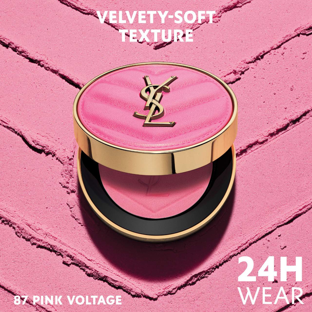 Yves Saint Laurent Make Me Blush 24H Buildable Powder Blush | 87 Pink Voltage