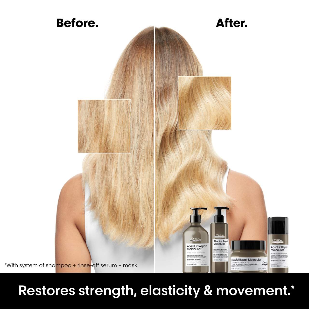 L'Oréal Professionnel Absolut Repair Molecular Shampoo 300 ml / 10.01 oz