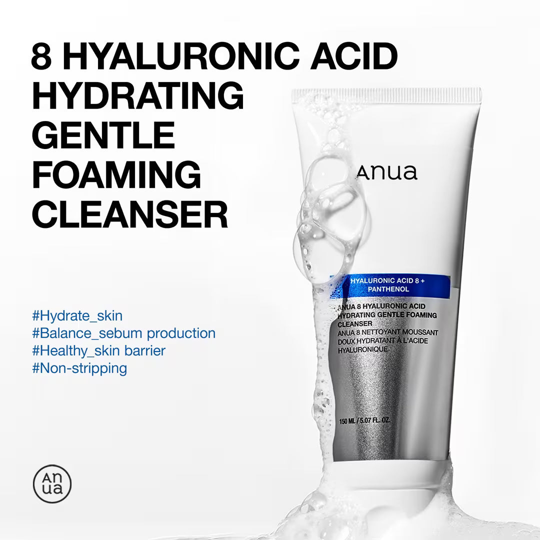Anua 8 Hyaluronic Acid Hydrating Gentle Foaming Cleanser 150 ml