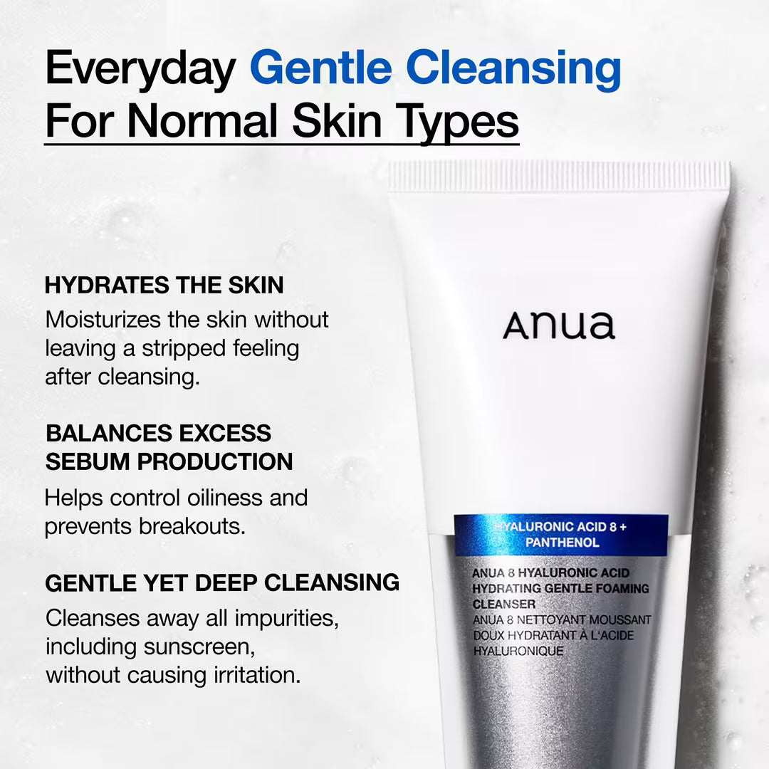 Anua 8 Hyaluronic Acid Hydrating Gentle Foaming Cleanser 150 ml