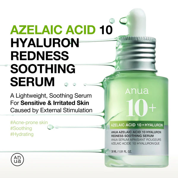 Anua Azelaic Acid 10 Hyaluron Redness Soothing Serum 30 ml / 1.0 oz