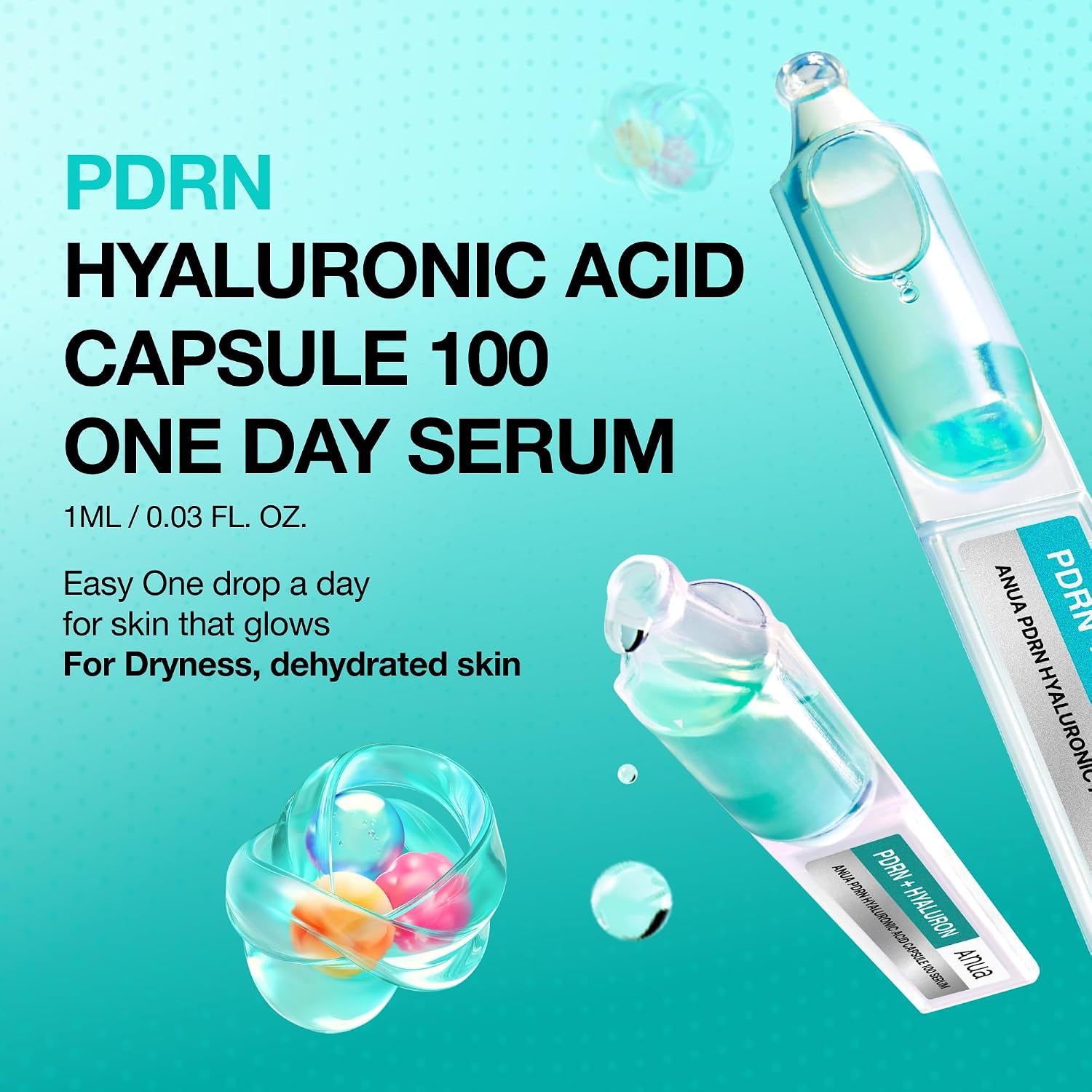 Anua PDRN Hyaluronic Acid Capsule 100 Serum (10 ea x 0.33 oz)