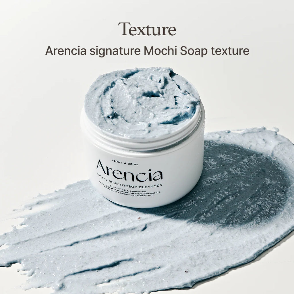 Arencia Blue Hyssop Rice Mochi Cleanser 120 g / 4.23 oz
