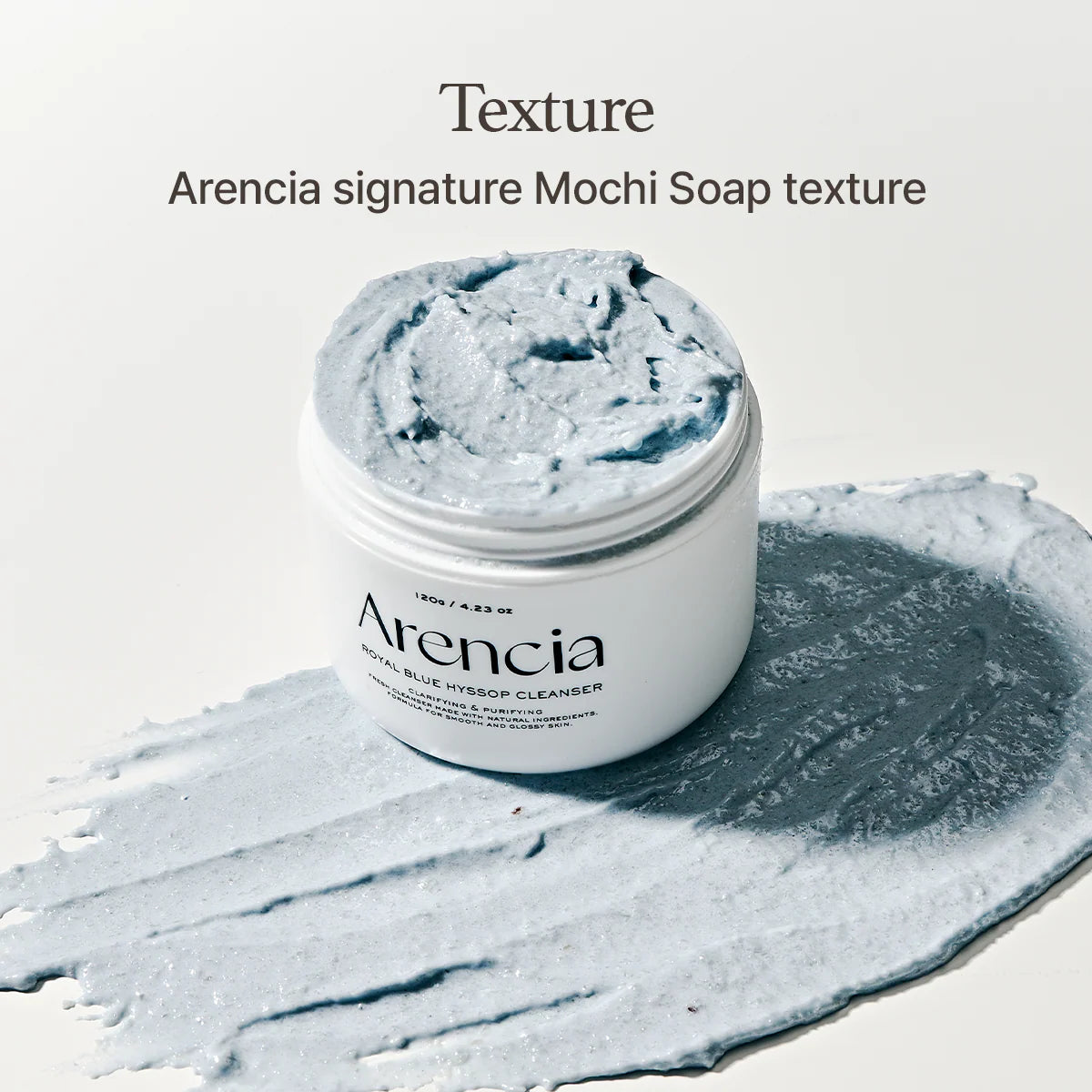 Arencia Blue Hyssop Rice Mochi Cleanser 120 g / 4.23 oz