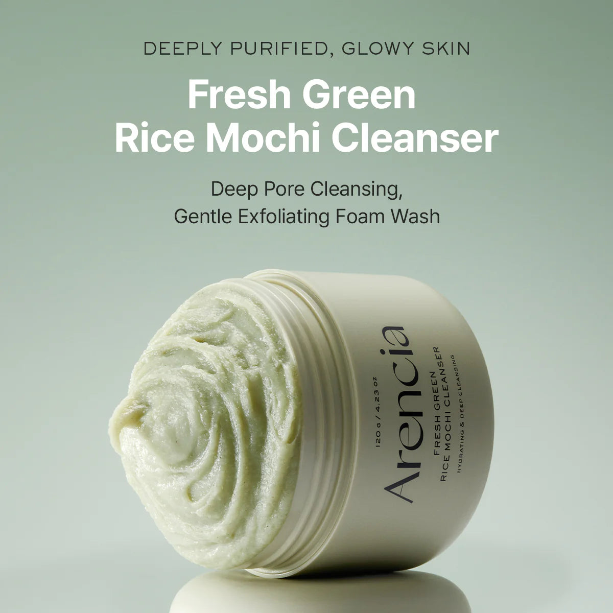 Arencia Fresh Green Rice Mochi Cleanser 120 g / 4.23 oz