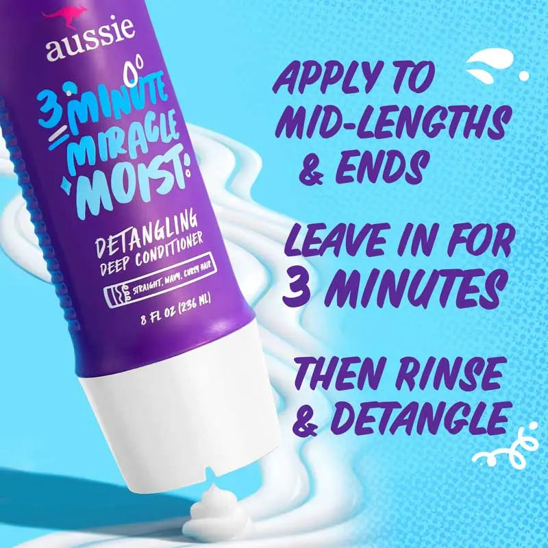 Aussie 3 Minute Miracle Moist Detangling Deep Conditioner 236 ml / 8 oz