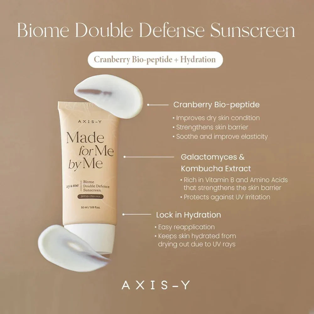 AXIS-Y Biome Double Defense Sunscreen SPF 50+ PA++++ 50 ml