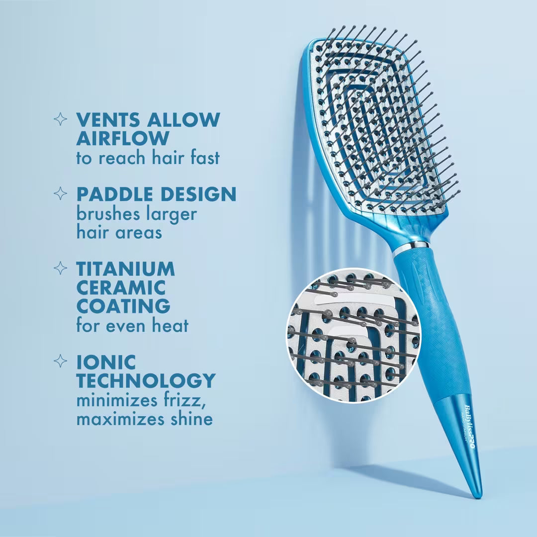 BaBylissPRO Nano Titanium Vented Blow-Dry Paddle Brush