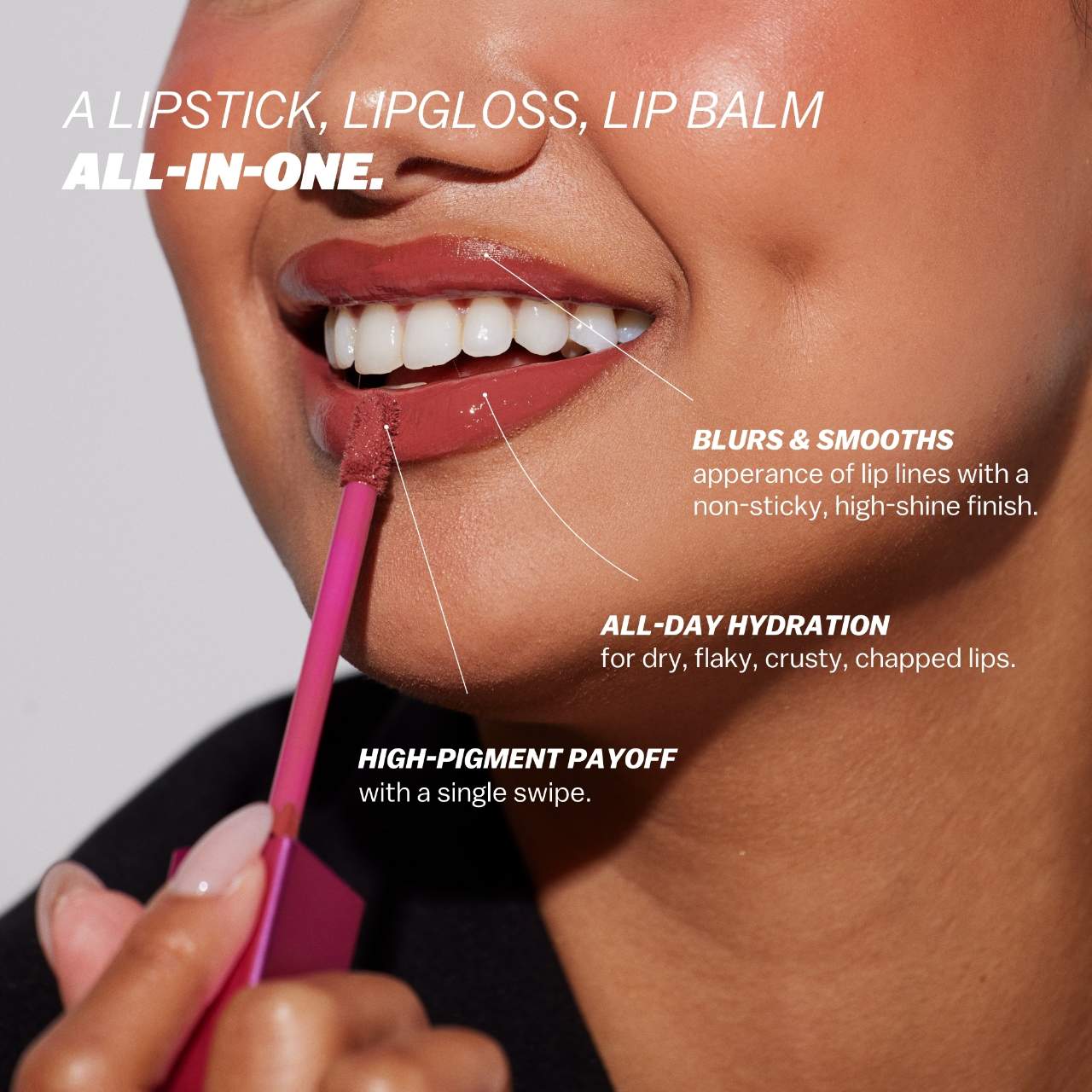 BASMA The High-Pigment Blurring Gloss Balm | Nude