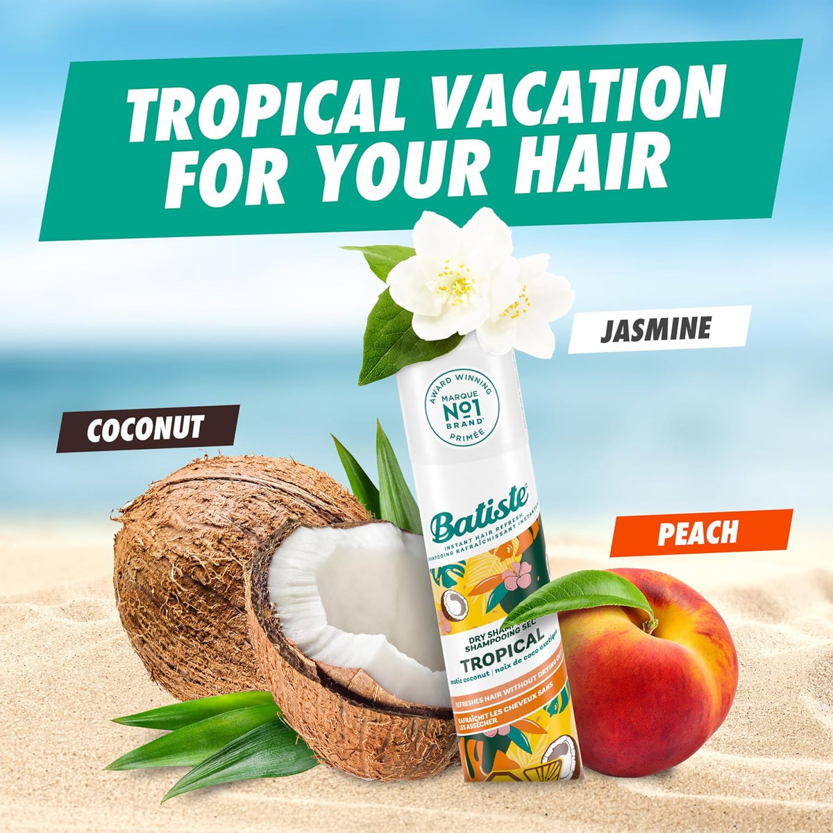Batiste Dry Shampoo Tropical Exotic Coconut 108 g / 3.81 oz