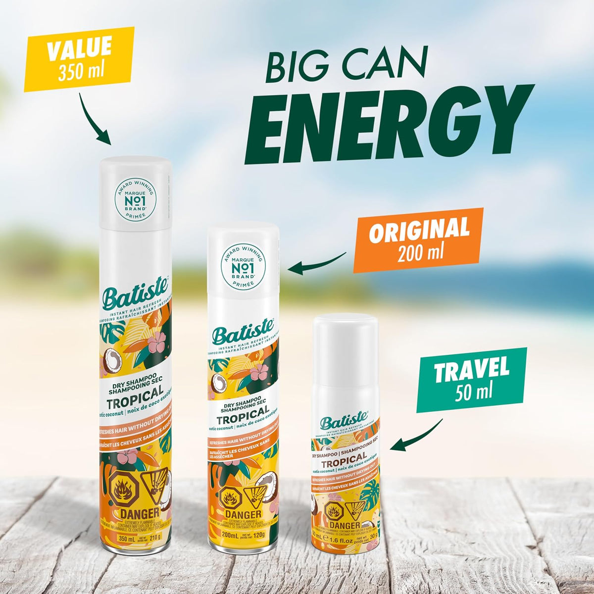 Batiste Dry Shampoo Tropical Exotic Coconut 108 g / 3.81 oz
