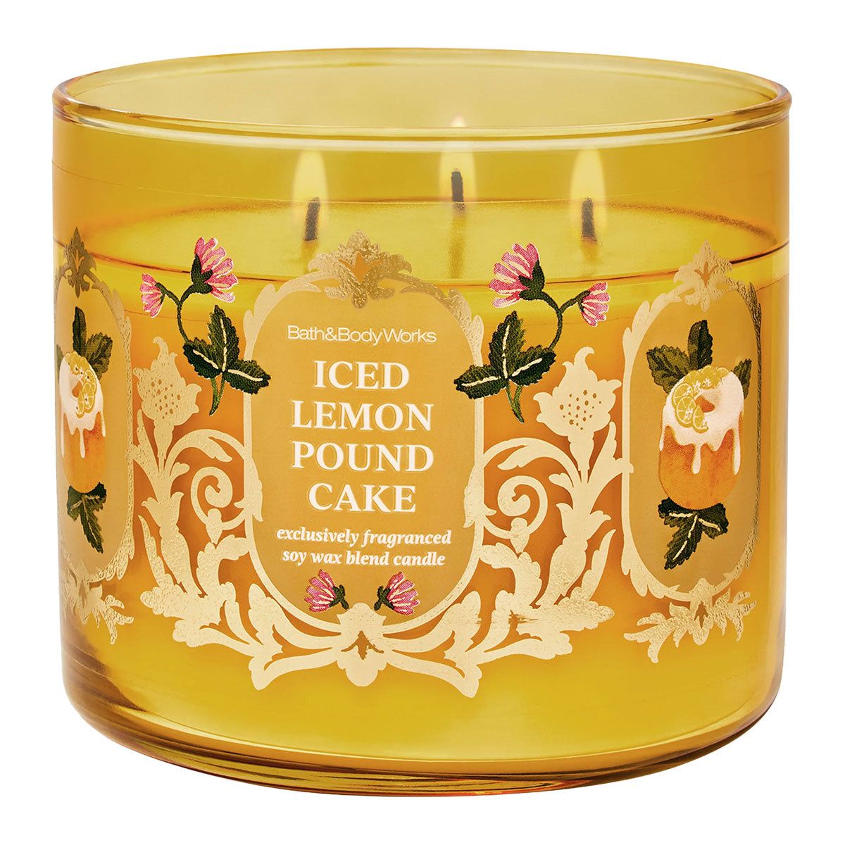 Bath & Body Works Iced Lemon Pound Cake 3-Wick Candle