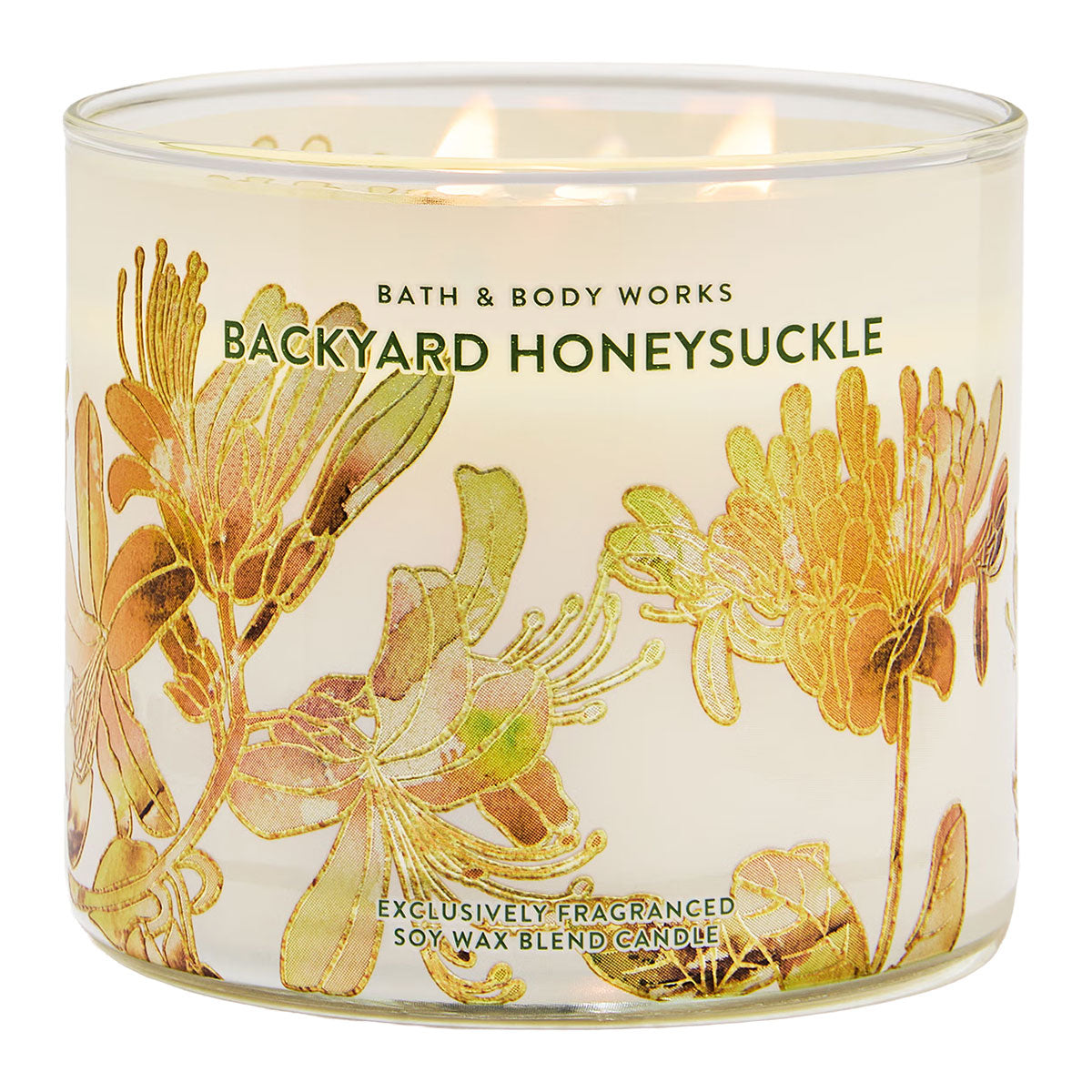 Bath & Body Works Backyard Honeysuckle 3-Wick Candle