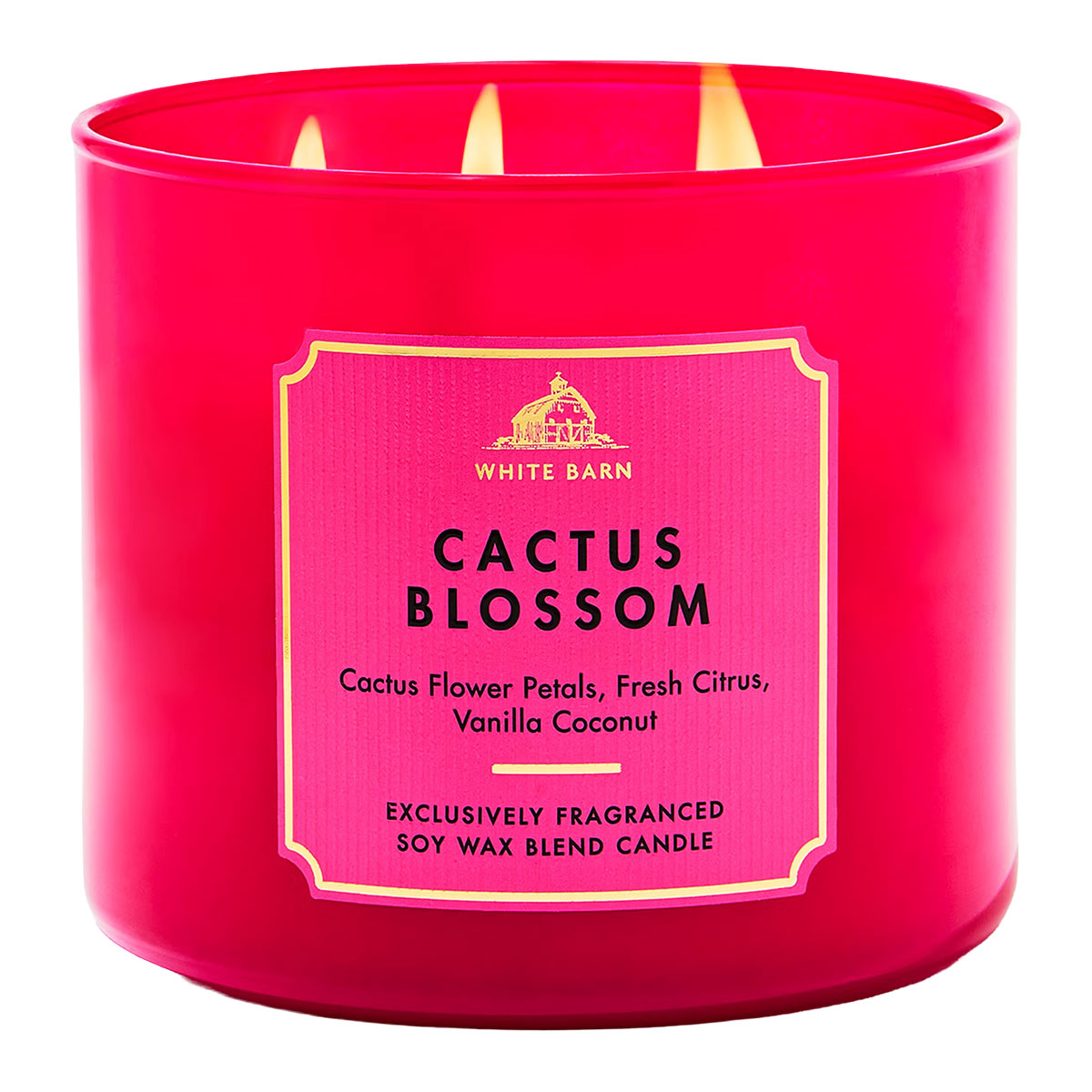 Bath & Body Works White Barn Cactus Blossom 3-Wick Candle