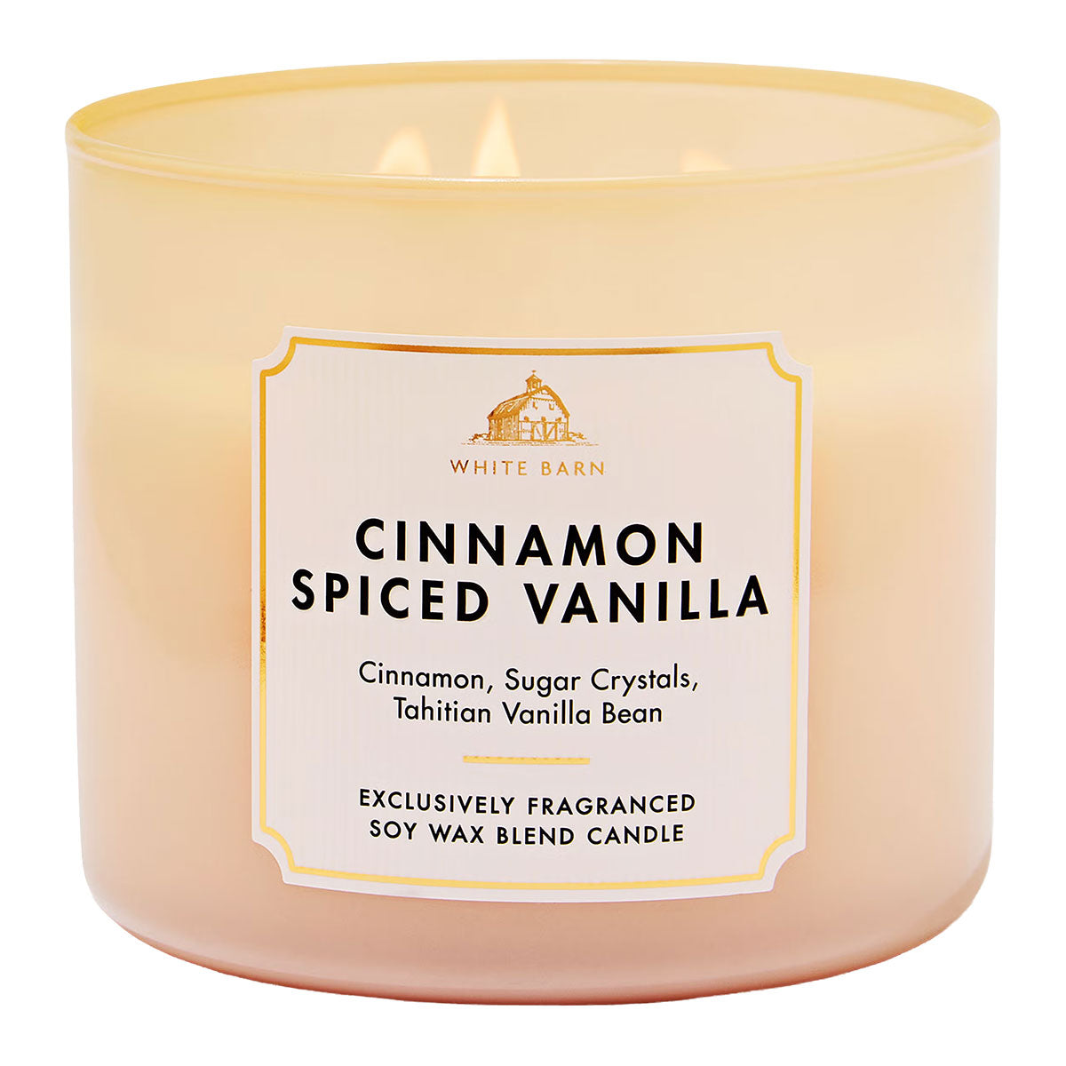 Bath & Body Works White Barn Cinnamon Spiced Vanilla 3-Wick Candle