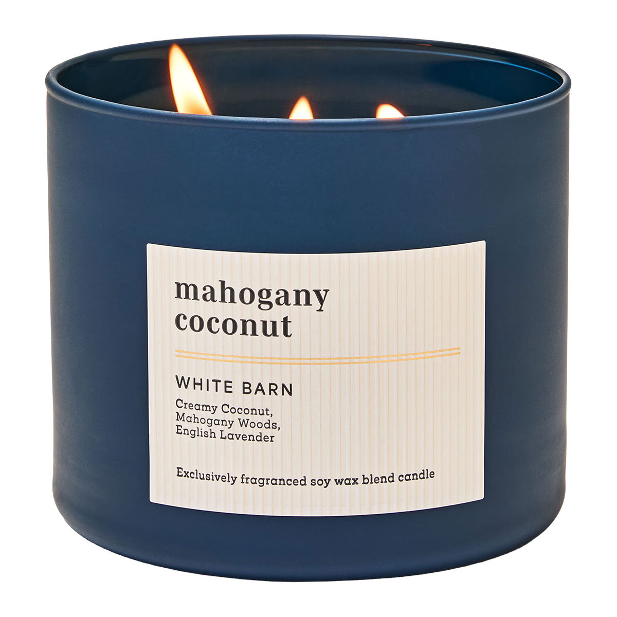 Bath & Body Works White Barn Mahogany Coconut 3-Wick Candle