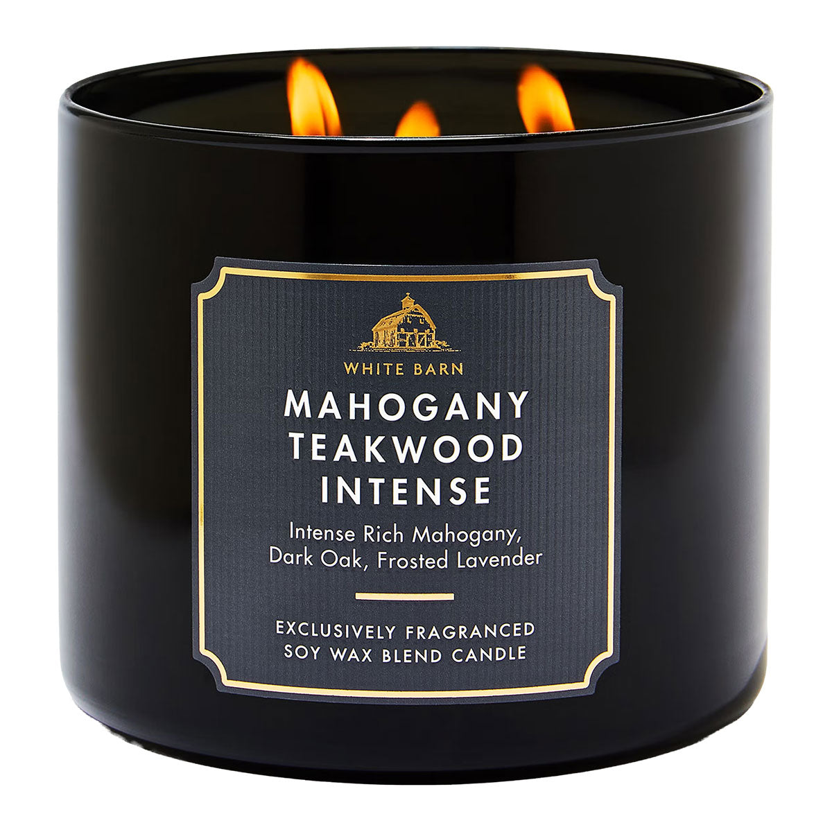 Bath & Body Works White Barn Mahogany Teakwood Intense 3-Wick Candle