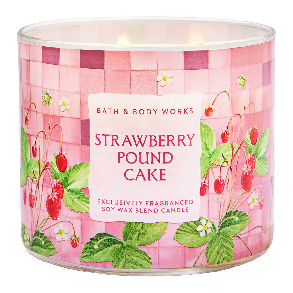 Bath & Body Works Strawberry Pound Cake 3-Wick Candle