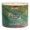 Bath & Body Works White Barn White Tea & Sage 3-Wick Candle