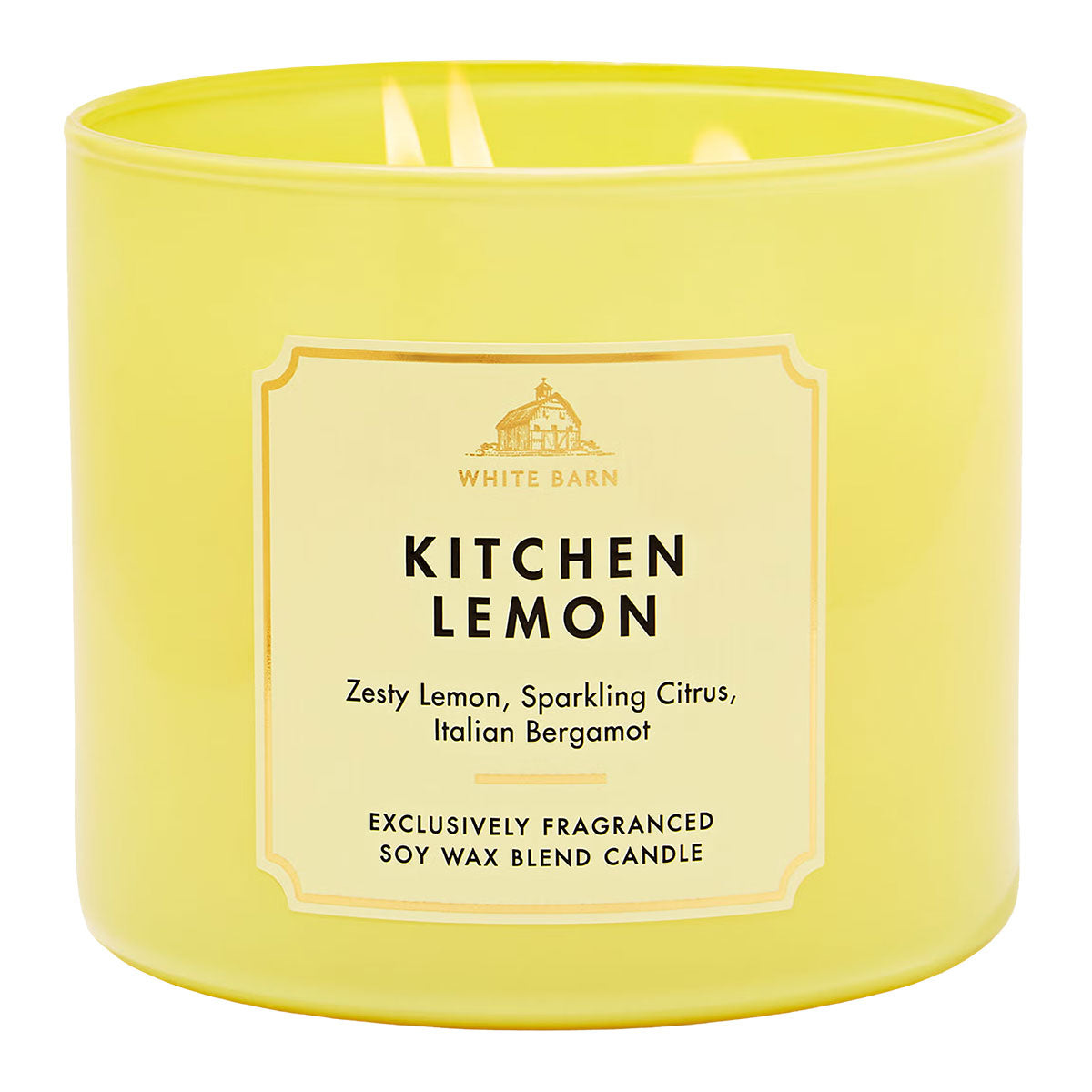 Bath & Body Works White Barn Kitchen Lemon 3-Wick Candle