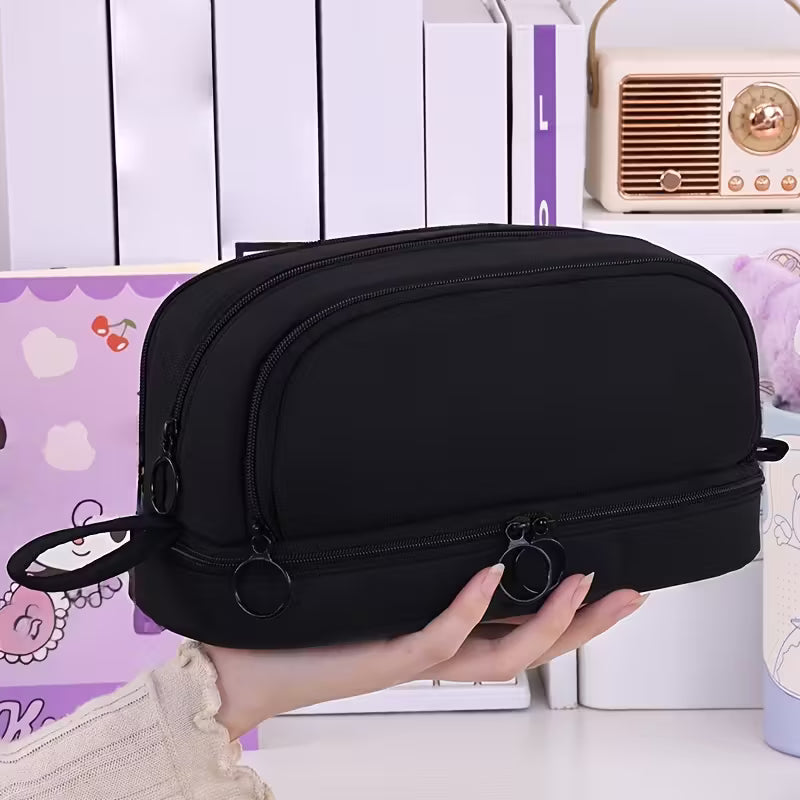 Beautiful Lies Multi Compartment Cosmetics Case | Black