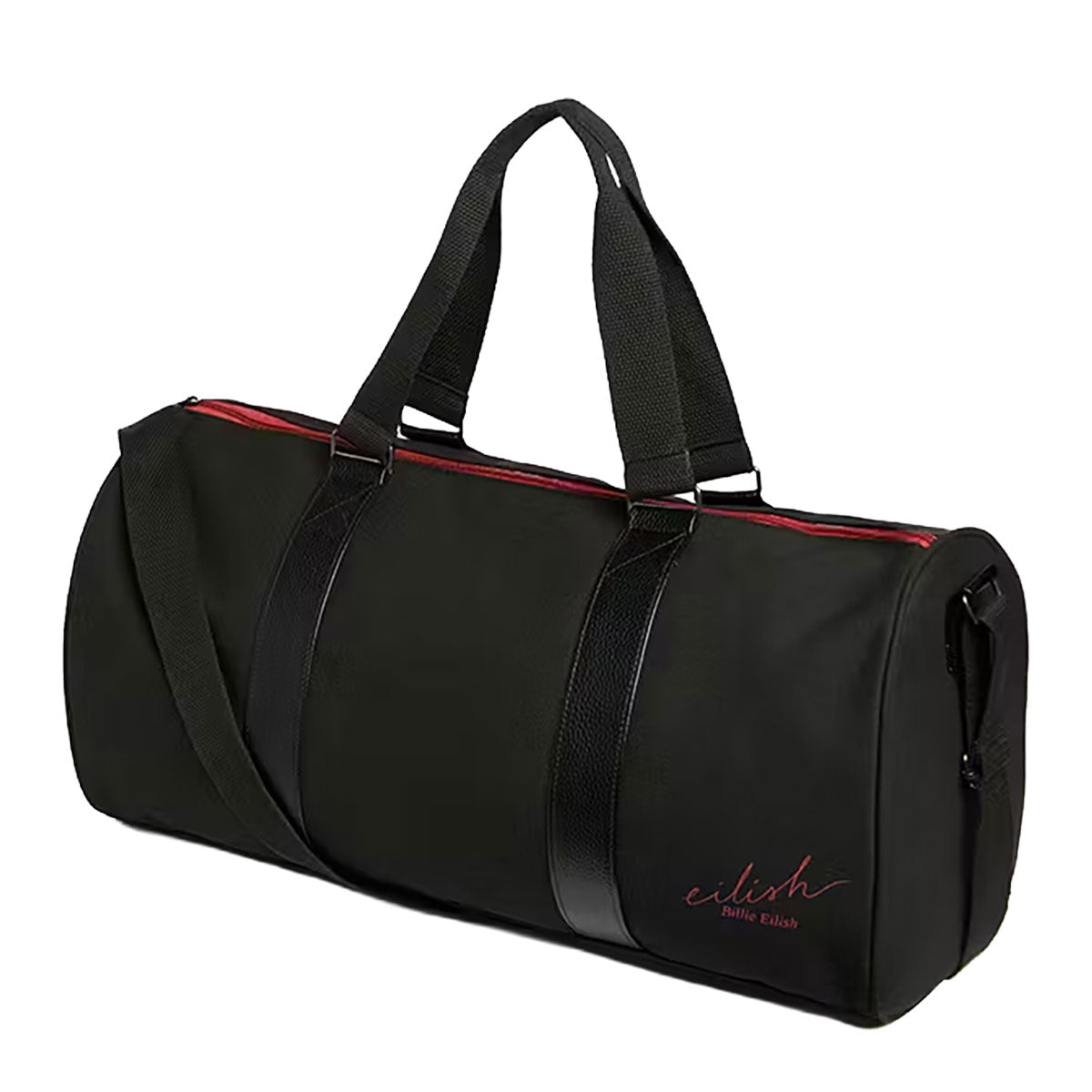 Billie Eilish Official Duffle Bag Black Canvas & Red Logo
