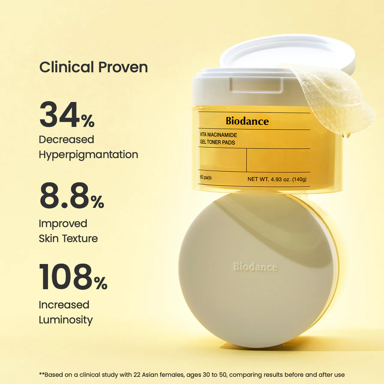 Biodance Vita Niacinamide Gel Toner Pads (60 Pads)