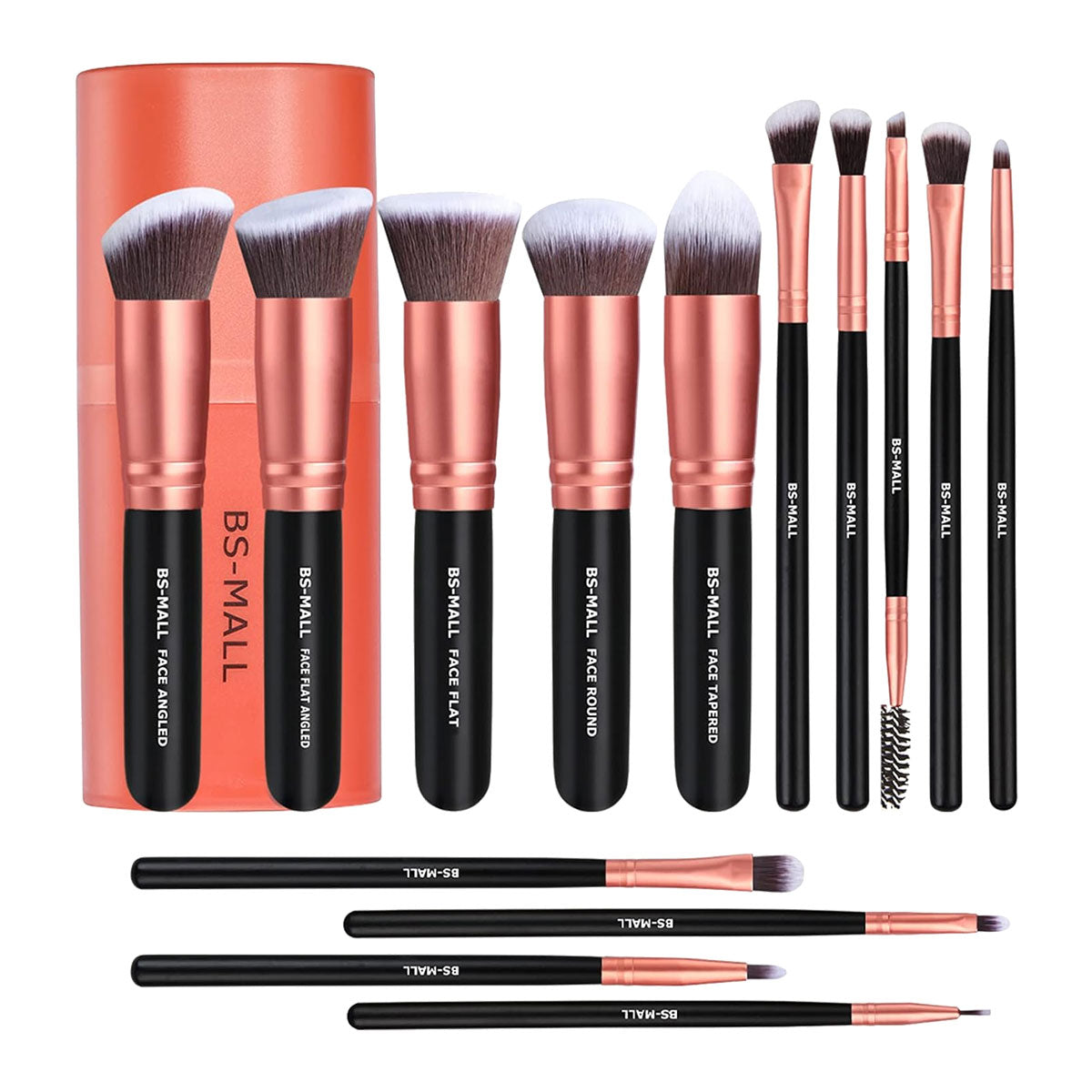 BS-MALL 14 Pieces Cone Handle Makeup Brushes