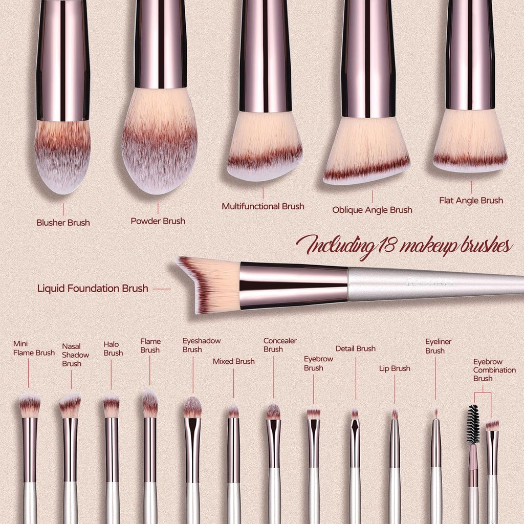 BS-MALL 18 Pieces Professional Makeup Brushes